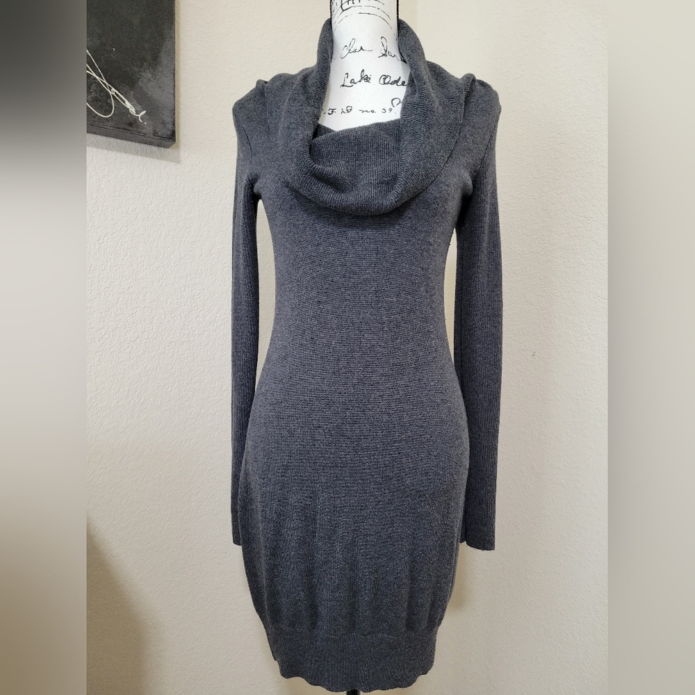 Express Grey Cowl Neck Sweater Dress•Women's Small